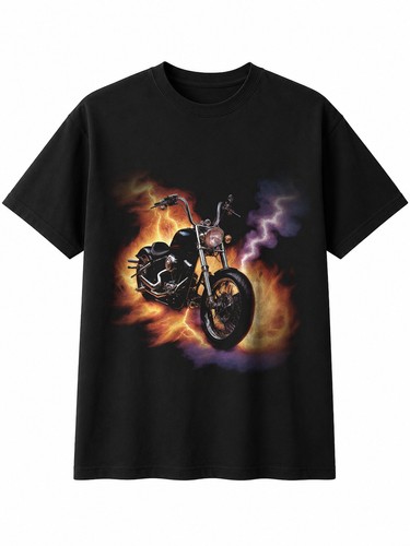 Ink art chopper motorcycle - chopper,
