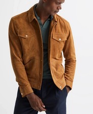 Mens Brown Vintage Suede