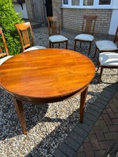 dining table and chairs In Cherry wood made by Brigitte Forestier