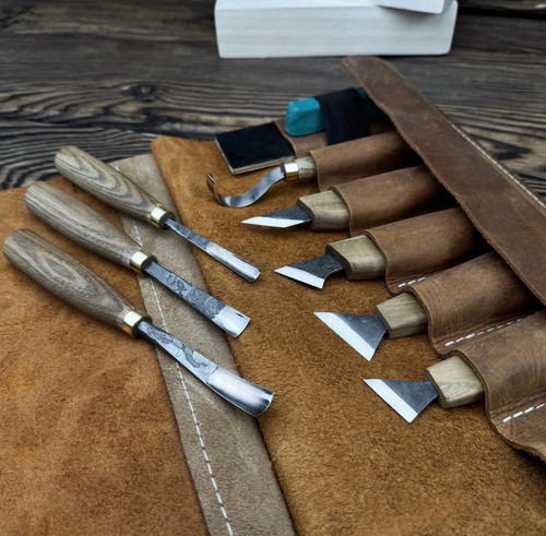 8pcs hand forged wood - hand,