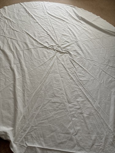 Round tablecloth white cotton - tablecloth,