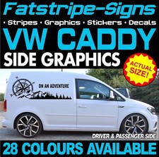 to fit VW CADDY COMPASS MOUNTAINS GRAPHICS STICKERS DECALS CAMPERVAN DAY VAN