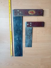 2 Vintage Set Squares 8" & 14"