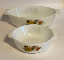 Pair Of Pyrex JAJ Autumn Glory