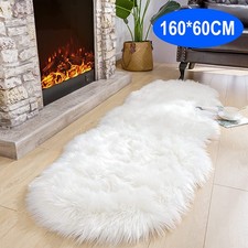 Fluffy Faux Fur Sheepskin Rug Extra Large Soft Warm Floor Carpet Mat Thick Decor