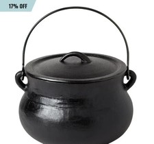 4-Quart Cast Iron Cauldron Pot