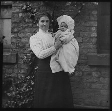 Edwardian lady with baby - with,