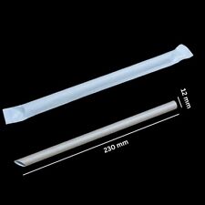 Eco-Paper Jumbo Straws – Durable, Individually Wrapped, 230×12mm, for Hot & Cold