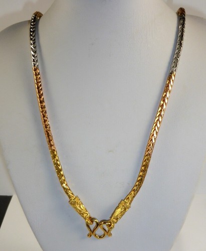 Gold plated foxtail - , chain