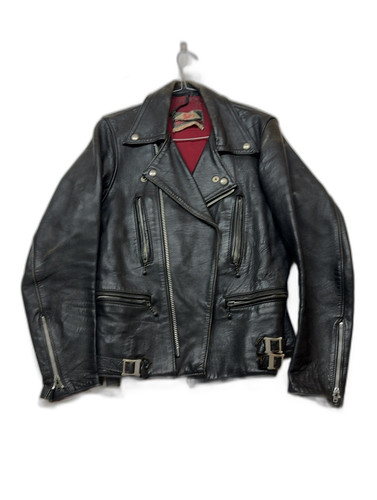 Highwayman black leather - black, biker