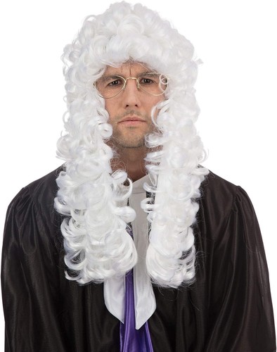Judge wig white costume - judge,