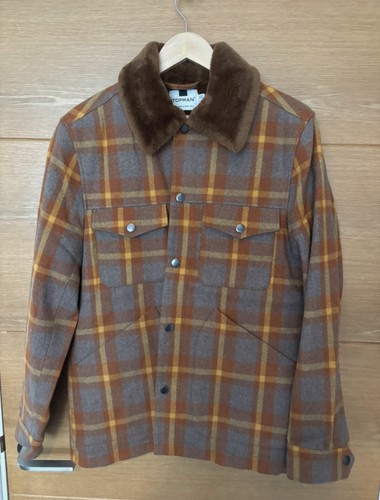 Brown check jacket - , faux