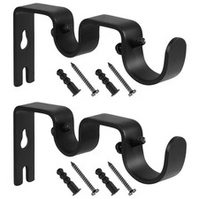 2 Pcs Double Curtain Rod