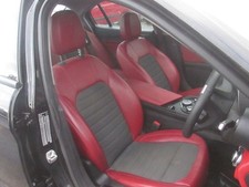 2017 ALFA ROMEO GIULIA SUPER GENUINE FRONT AND REAR SEATS IN RED HALF LEATHER