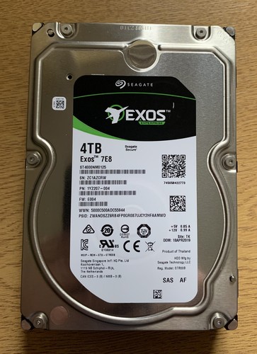 Seagate exos 4tb hard disk - hard, sas