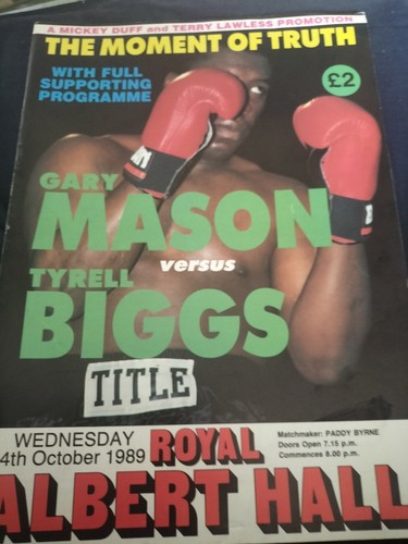 Vintage boxing programme - programme, gary