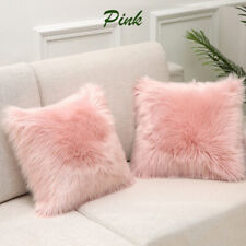 Long Shaggy Faux Fur Cushion Covers Soft Fluffy Throw Large Pillow Case Home Acc