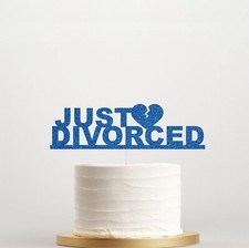Divorced Glitter Cake Topper