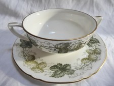 Royal Worcester The Worcester Hop Mathon Soup Cup and Saucer