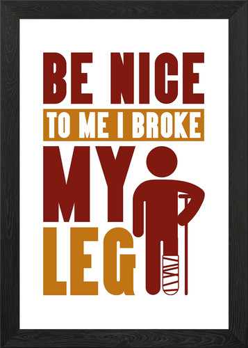 Broken leg framed wall art - leg,