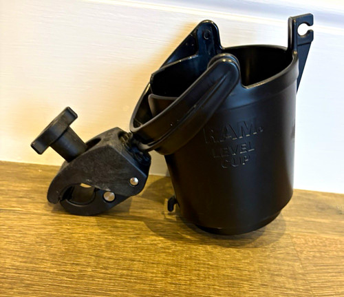 Ram level cup clamp - cup, clamp-on
