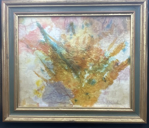 Framed art encaustic painting - framed,