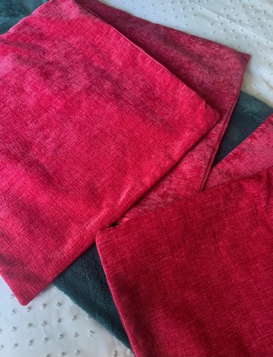 Rasberry pink chenille cushion