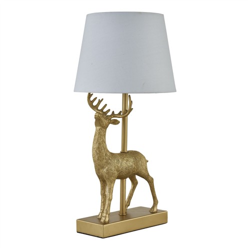 Gold stag table lamp - gold, bedside