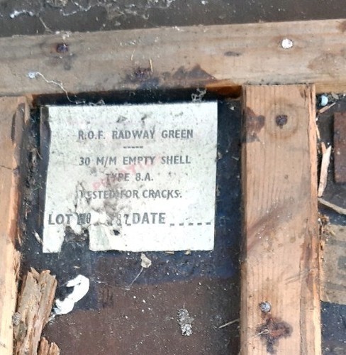 Wooden ammunition box.