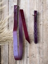 Western Horse Saddle Heavy Leather Tie Strap + Off Billet Black or Brown Latigo