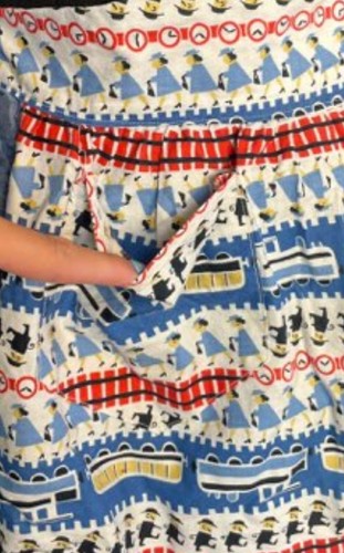 Vintage 1960s half apron - vintage, pinny