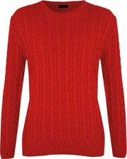 Ladies Women Knitted Crew Neck