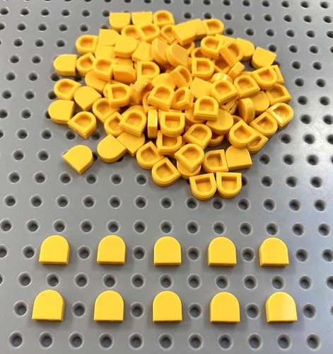 Lego yellow 1x1 - 1x1, half