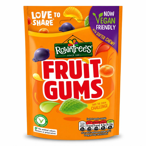 Rowntree fruit gums bag 150g - fruit,