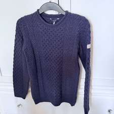 GIRLS JOULES CABLE KNIT JUMPER NAVY SIZE 11-12 YEARS