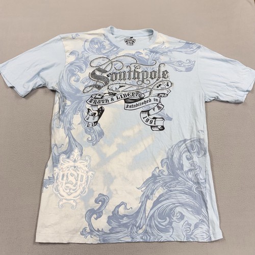 Southpole shirt mens 3xl blue - mens,