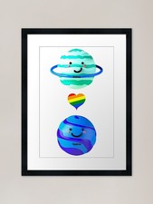 Uranus LOVE Neptune Framed Art