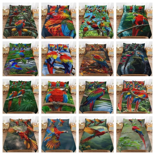 Colorful macaw parrot bedding - parrot,