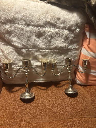 Pair antique vintage silver - pair,