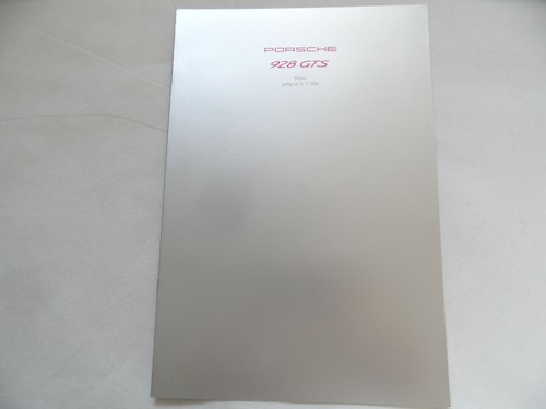 Brochure porsche 928 - brochure,