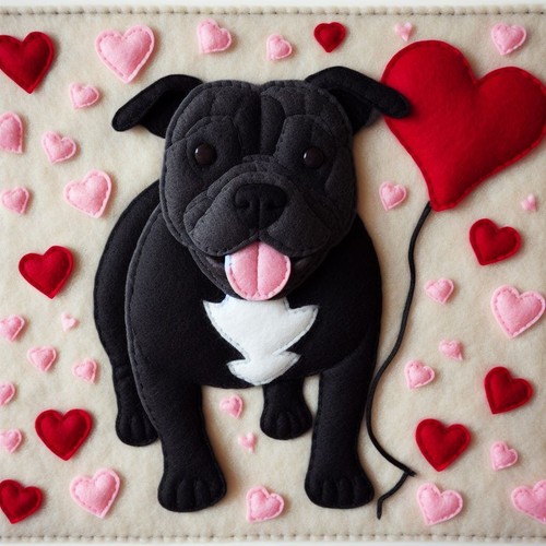 Luxury black staffy staffie - luxury,
