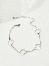 Hollow Out Flower Shape Silver