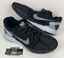 Nike LunarGlide 7 Black Silver Trainers UK 10 Mens Running 803566-001 H2O Repel
