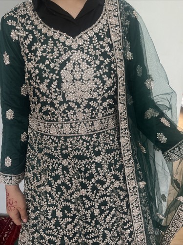 Dark green anarkali - anarkali, gown