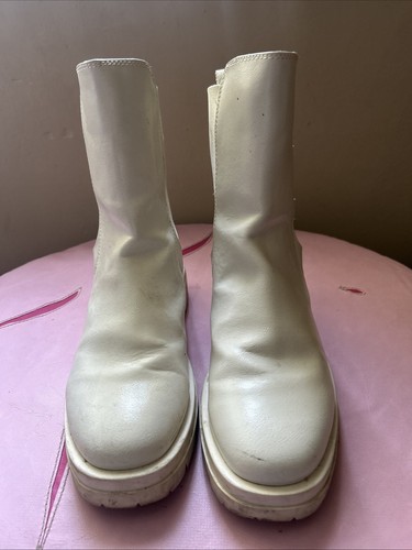 Ankle boots cream - ankle,