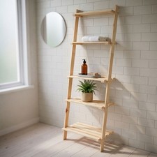Solid Pine Ladder Shelf Unit