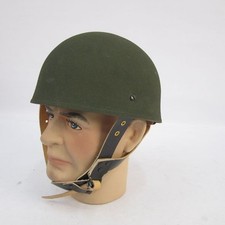 Replica Mk1 British Airborne  WW2 Steel Paratroop Helmet with leather chinstr...