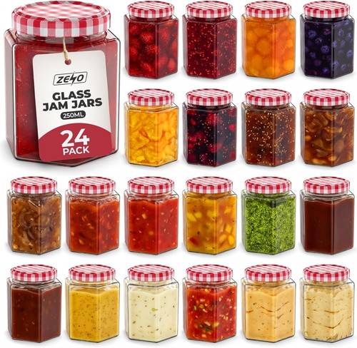 New jam jars 250ml wide - jam,
