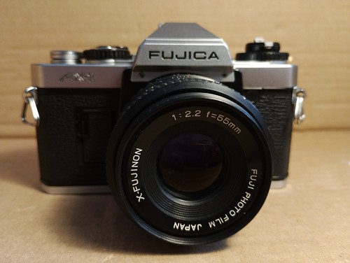 Fujica 35mm slr with - 35mm, 55mm