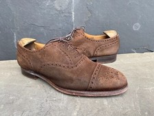 Crockett & Jones For Gordon Scott Plymouth Suede Brown  Sz:- 7 F UK | 8  US